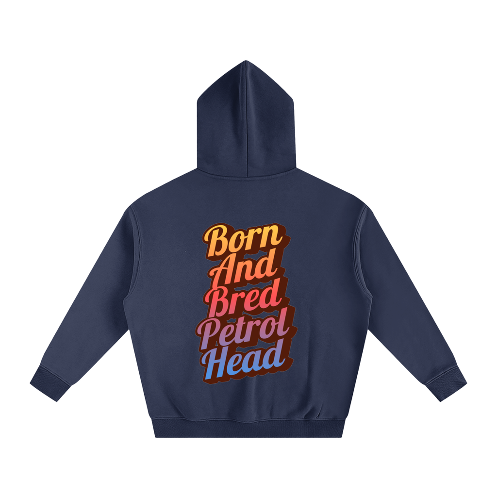 BORN AND BRED PETROL HEAD Oversize Fleeced Hoodie
