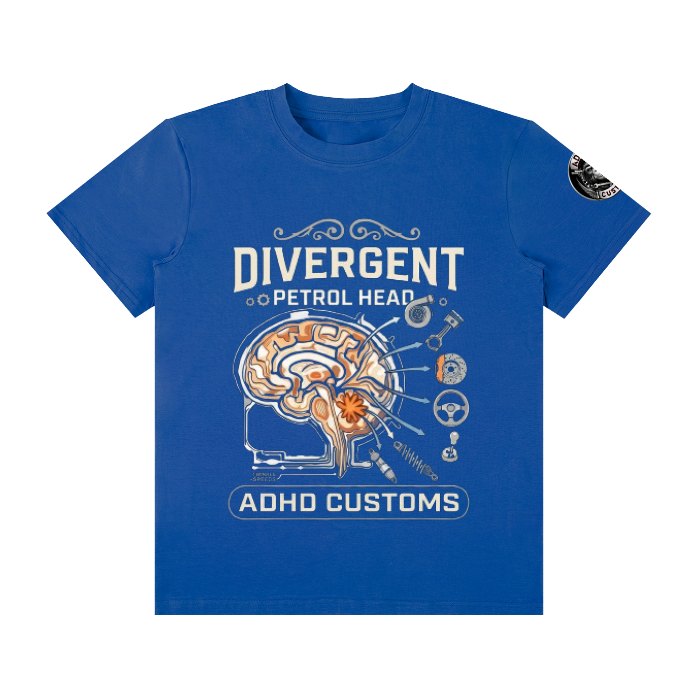 DIVERGENT PETROL HEAD Unisex Classic Crew Neck Cotton T-Shirt