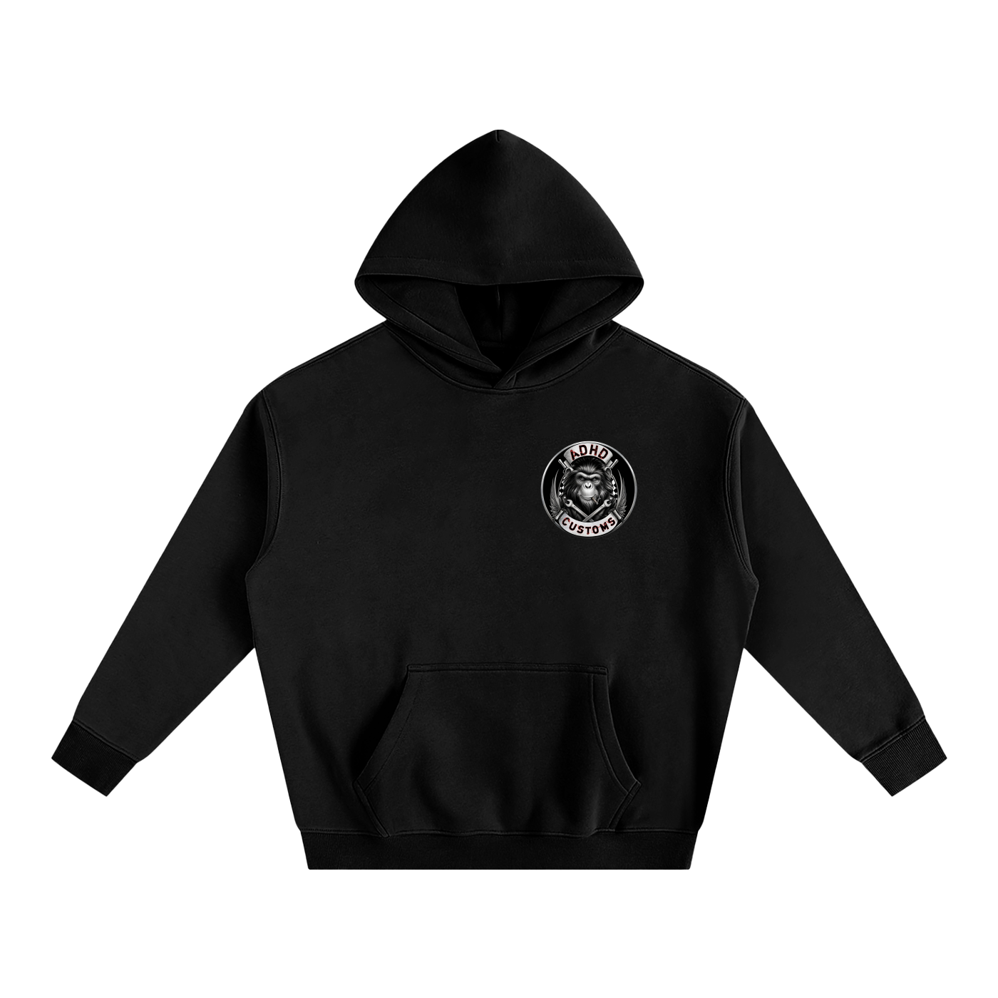 BORN AND BRED PETROL HEAD Oversize Fleeced Hoodie
