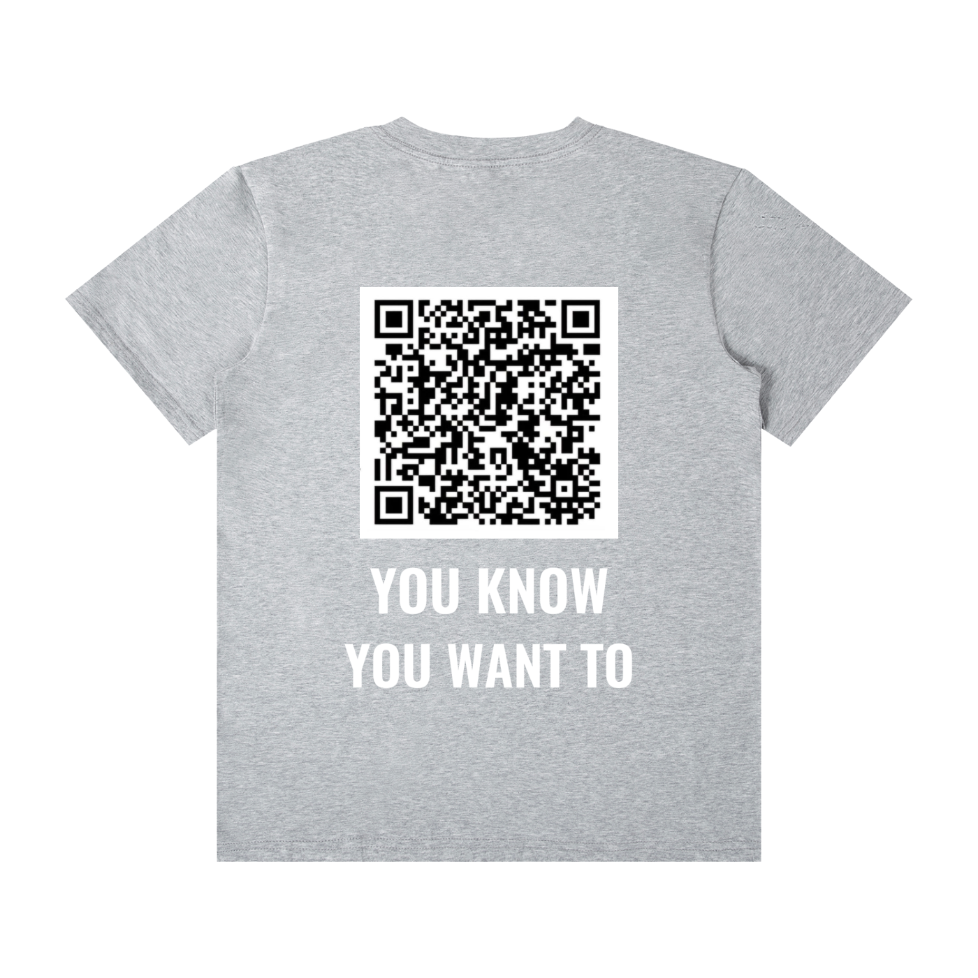 QR CODE Unisex Classic Crew Neck Cotton T-Shirt