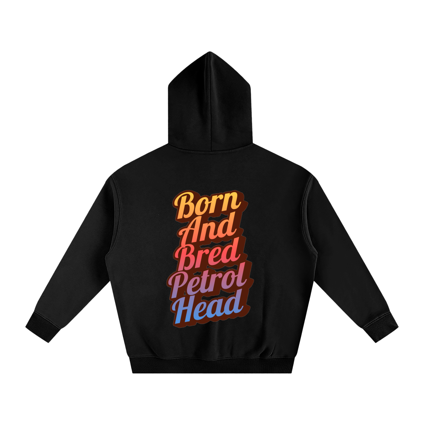 BORN AND BRED PETROL HEAD Oversize Fleeced Hoodie