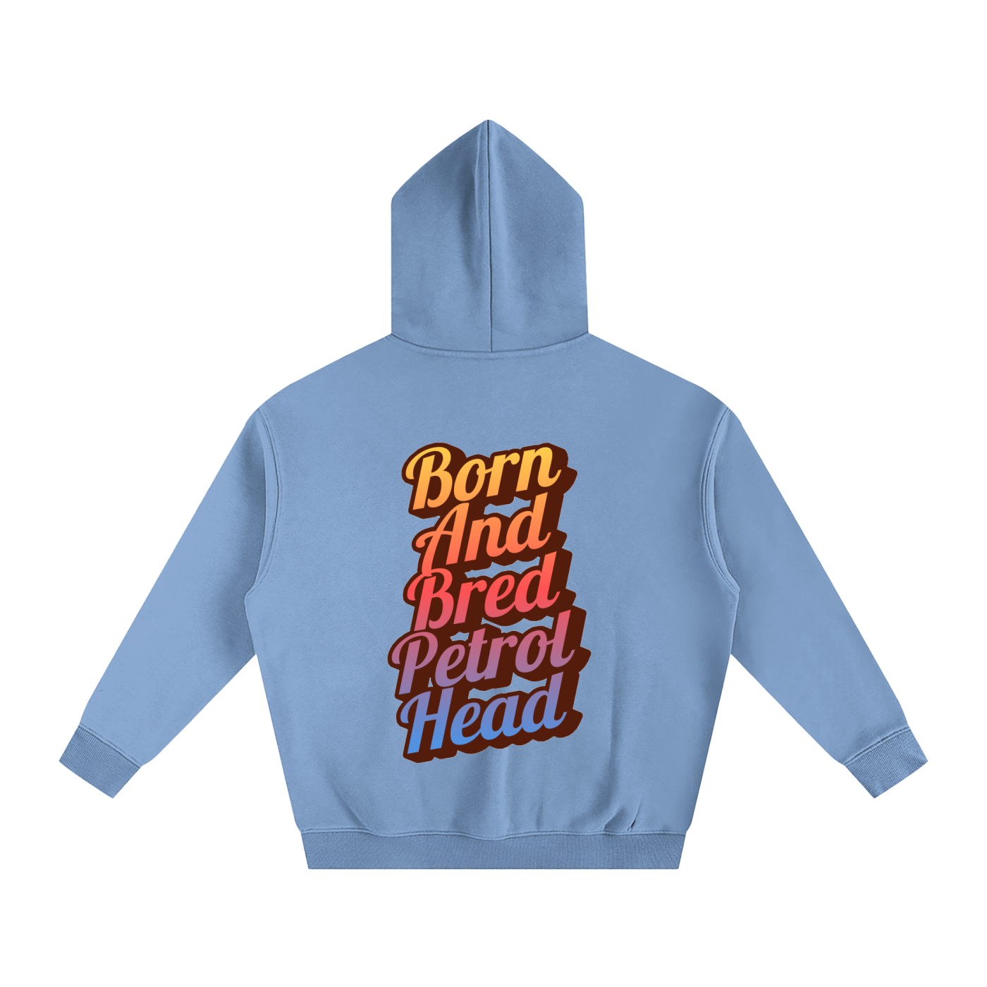 BORN AND BRED PETROL HEAD Oversize Fleeced Hoodie