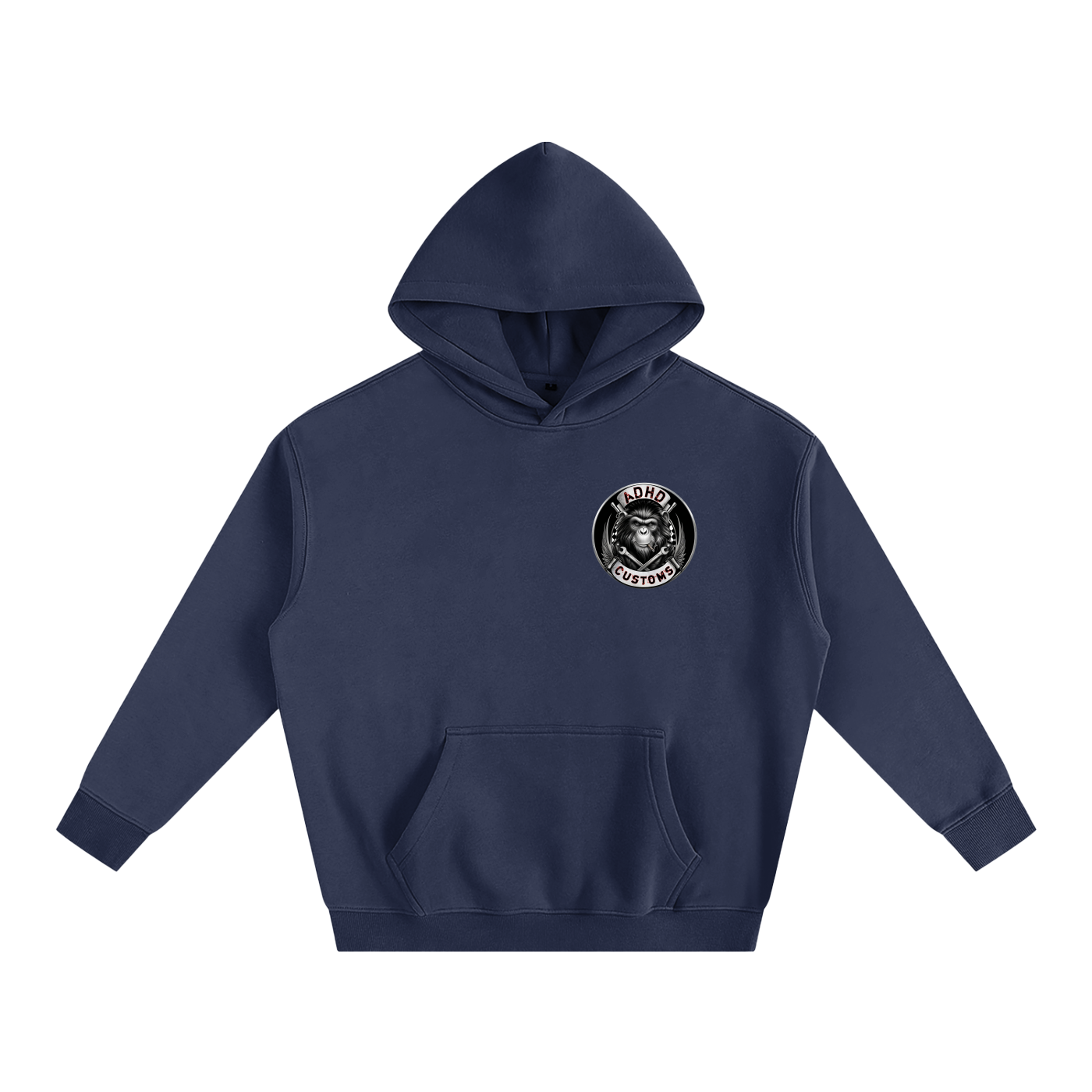 BORN AND BRED PETROL HEAD Oversize Fleeced Hoodie
