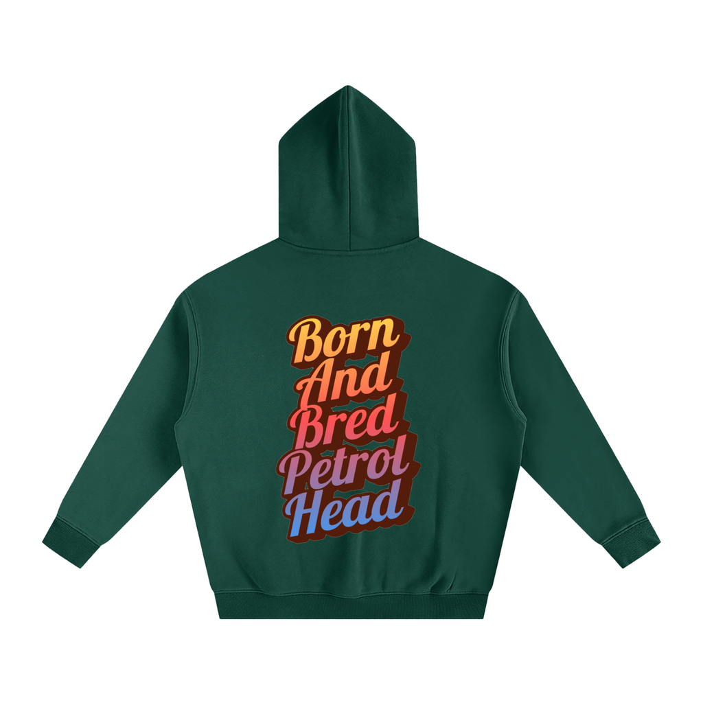 BORN AND BRED PETROL HEAD Oversize Fleeced Hoodie