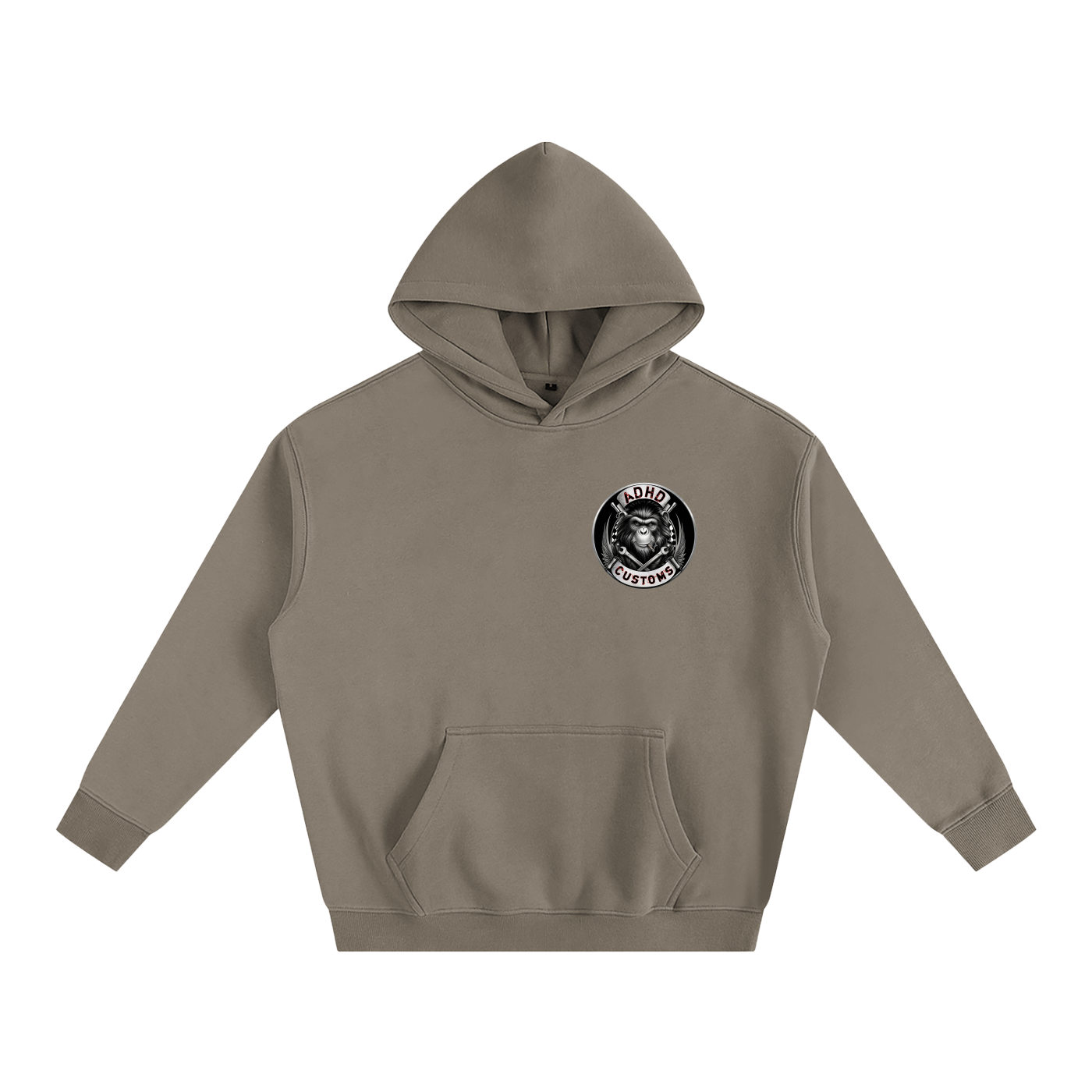 BORN AND BRED PETROL HEAD Oversize Fleeced Hoodie