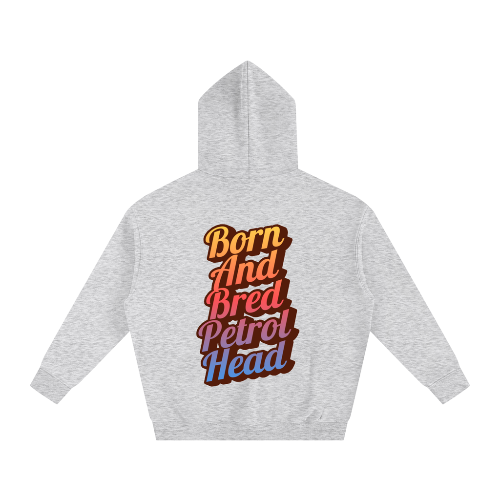 BORN AND BRED PETROL HEAD Oversize Fleeced Hoodie
