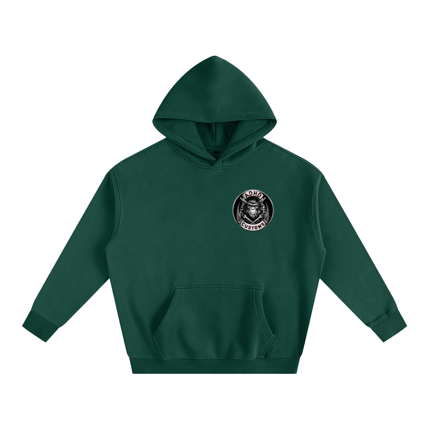 BORN AND BRED PETROL HEAD Oversize Fleeced Hoodie