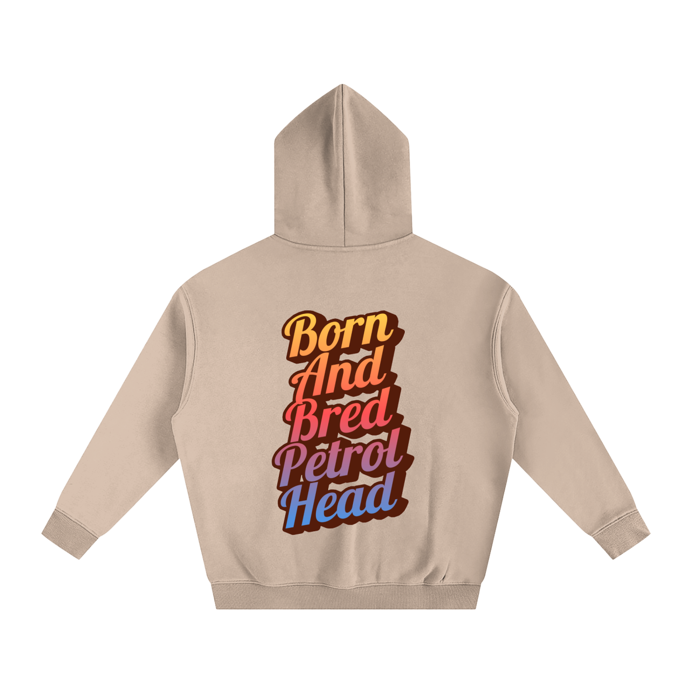 BORN AND BRED PETROL HEAD Oversize Fleeced Hoodie
