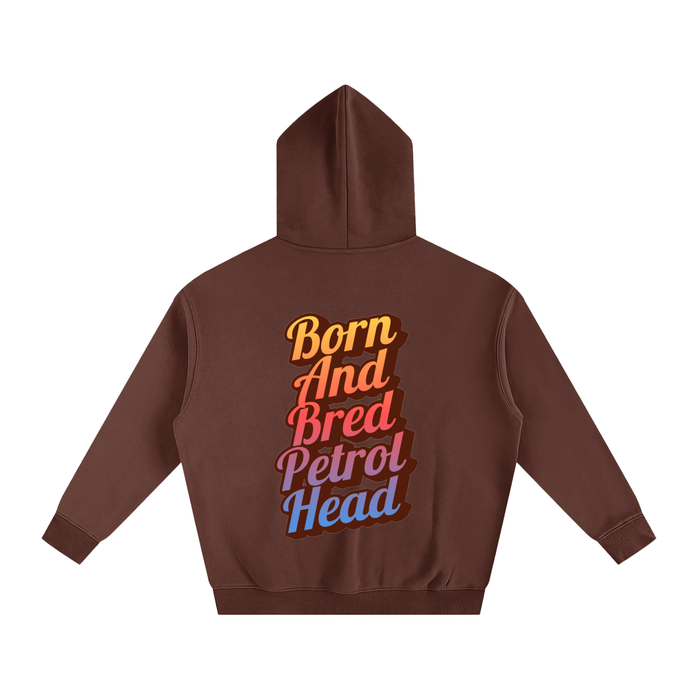 BORN AND BRED PETROL HEAD Oversize Fleeced Hoodie