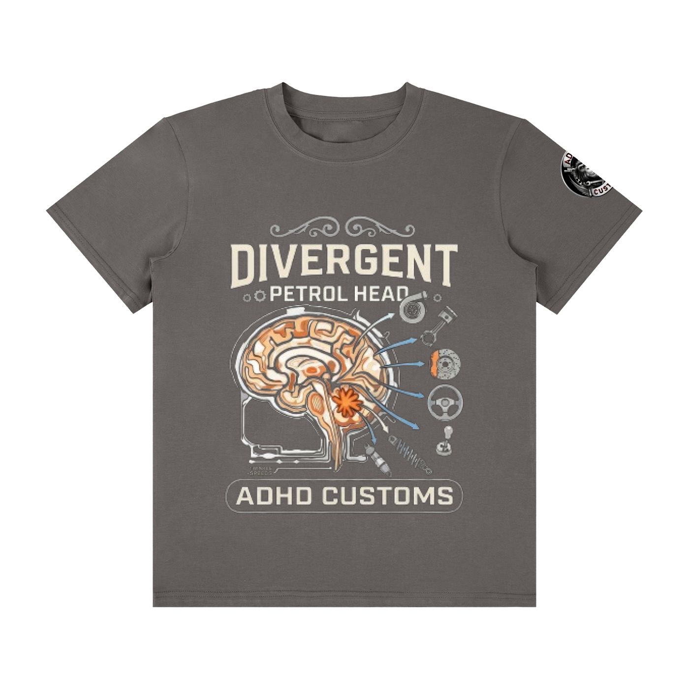 DIVERGENT PETROL HEAD Unisex Classic Crew Neck Cotton T-Shirt