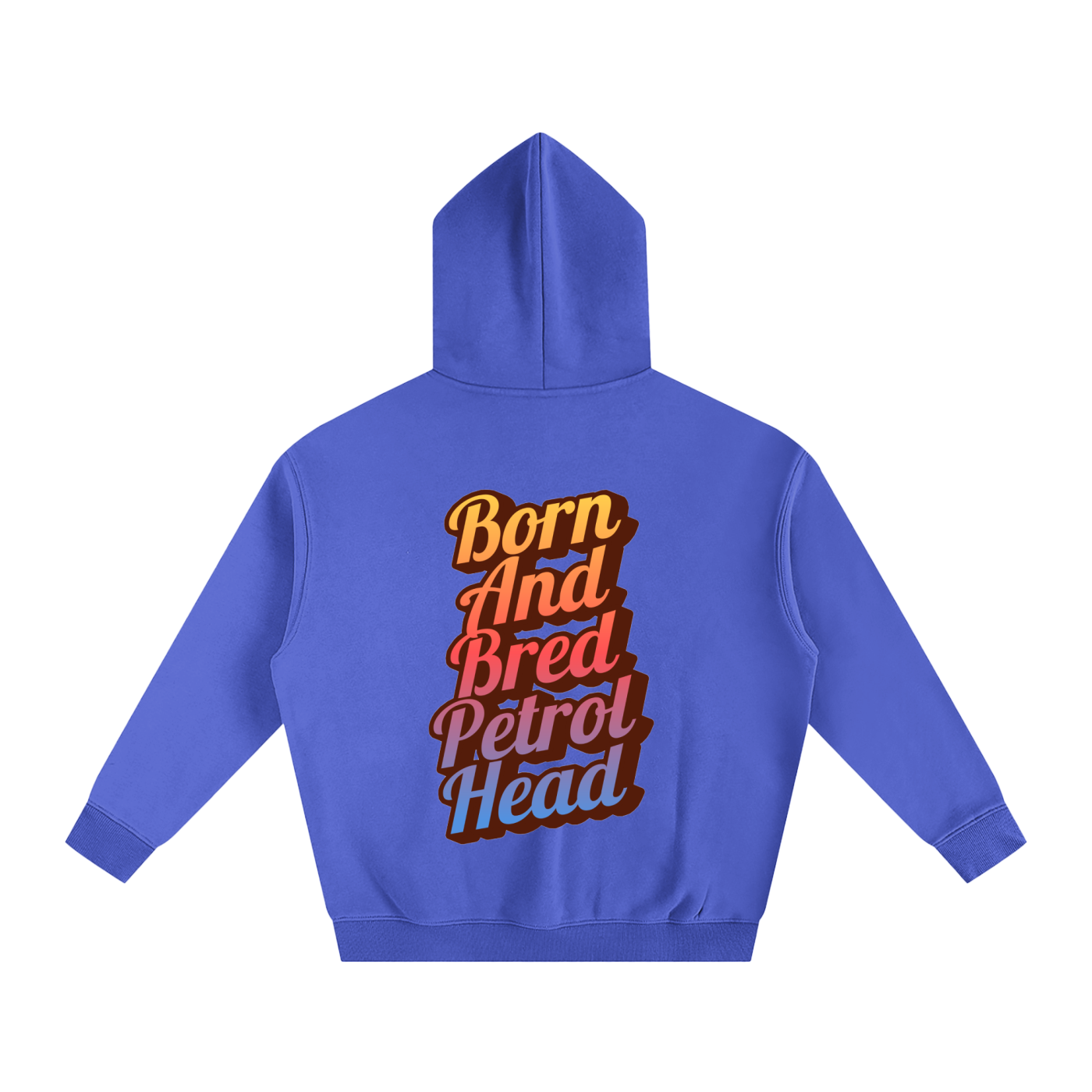 BORN AND BRED PETROL HEAD Oversize Fleeced Hoodie
