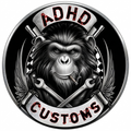 ADHD CUSTOMS LOGO STICKER