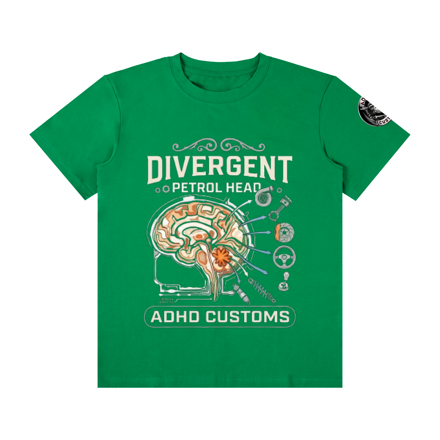 DIVERGENT PETROL HEAD Unisex Classic Crew Neck Cotton T-Shirt