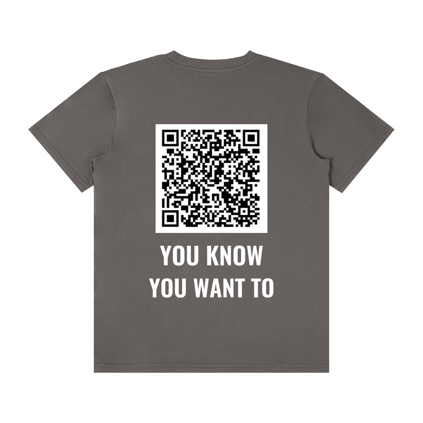 QR CODE Unisex Classic Crew Neck Cotton T-Shirt