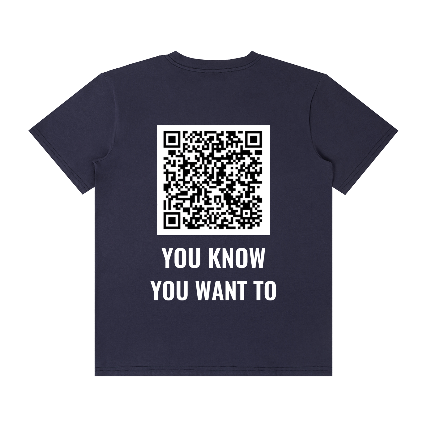 QR CODE Unisex Classic Crew Neck Cotton T-Shirt