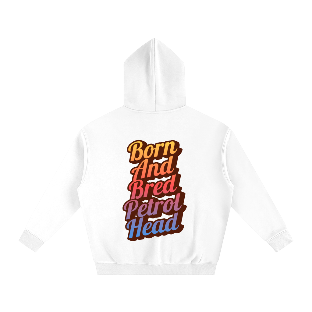 BORN AND BRED PETROL HEAD Oversize Fleeced Hoodie