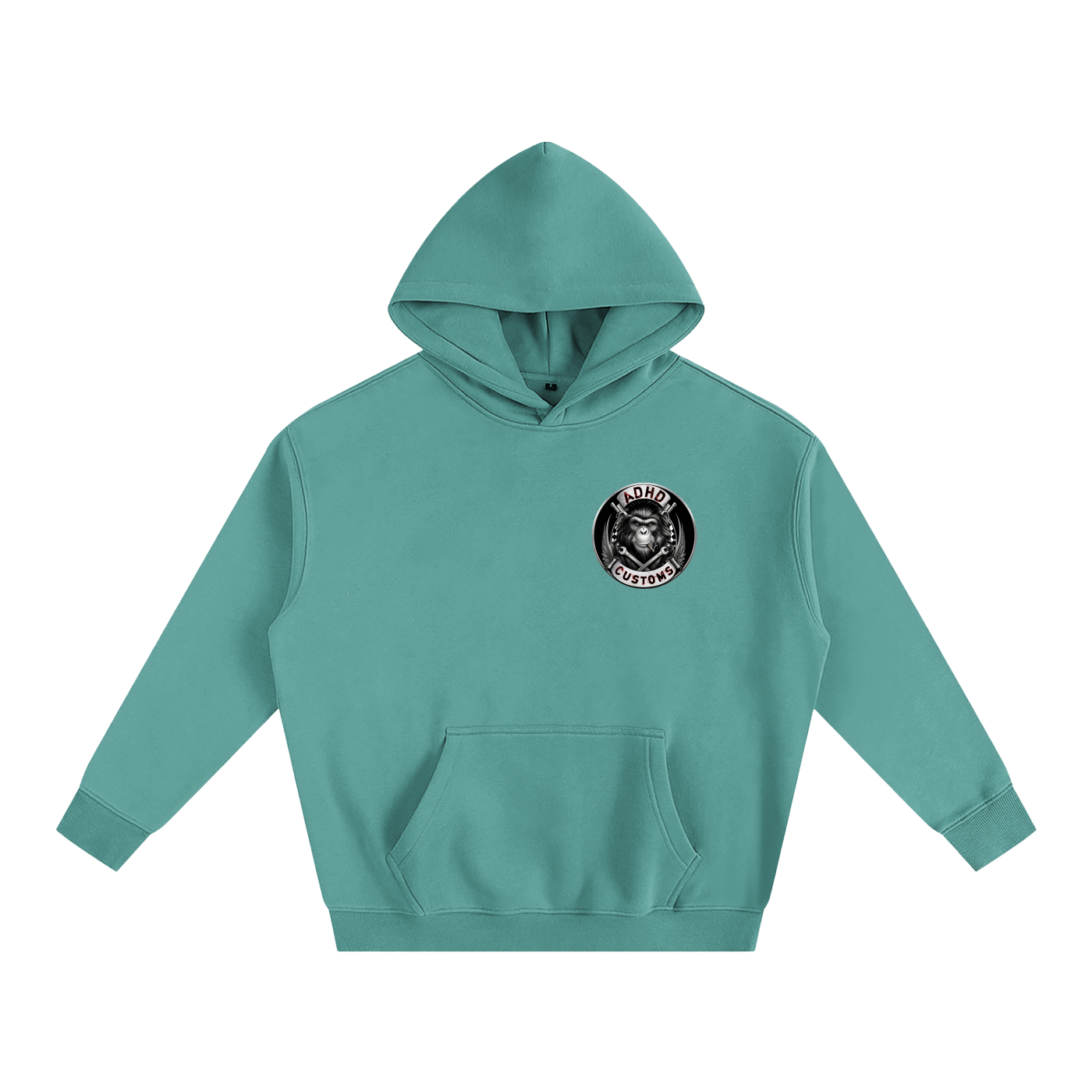 BORN AND BRED PETROL HEAD Oversize Fleeced Hoodie