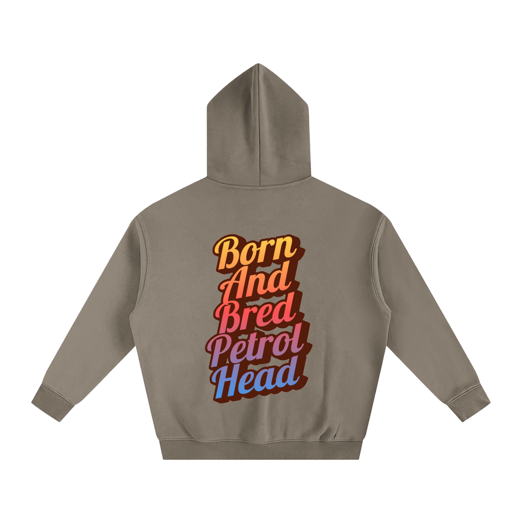 BORN AND BRED PETROL HEAD Oversize Fleeced Hoodie