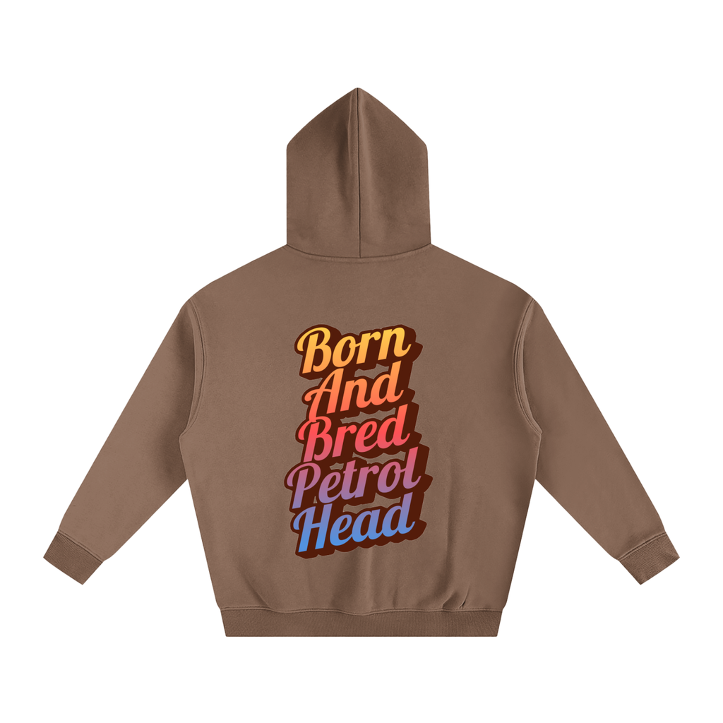 BORN AND BRED PETROL HEAD Oversize Fleeced Hoodie