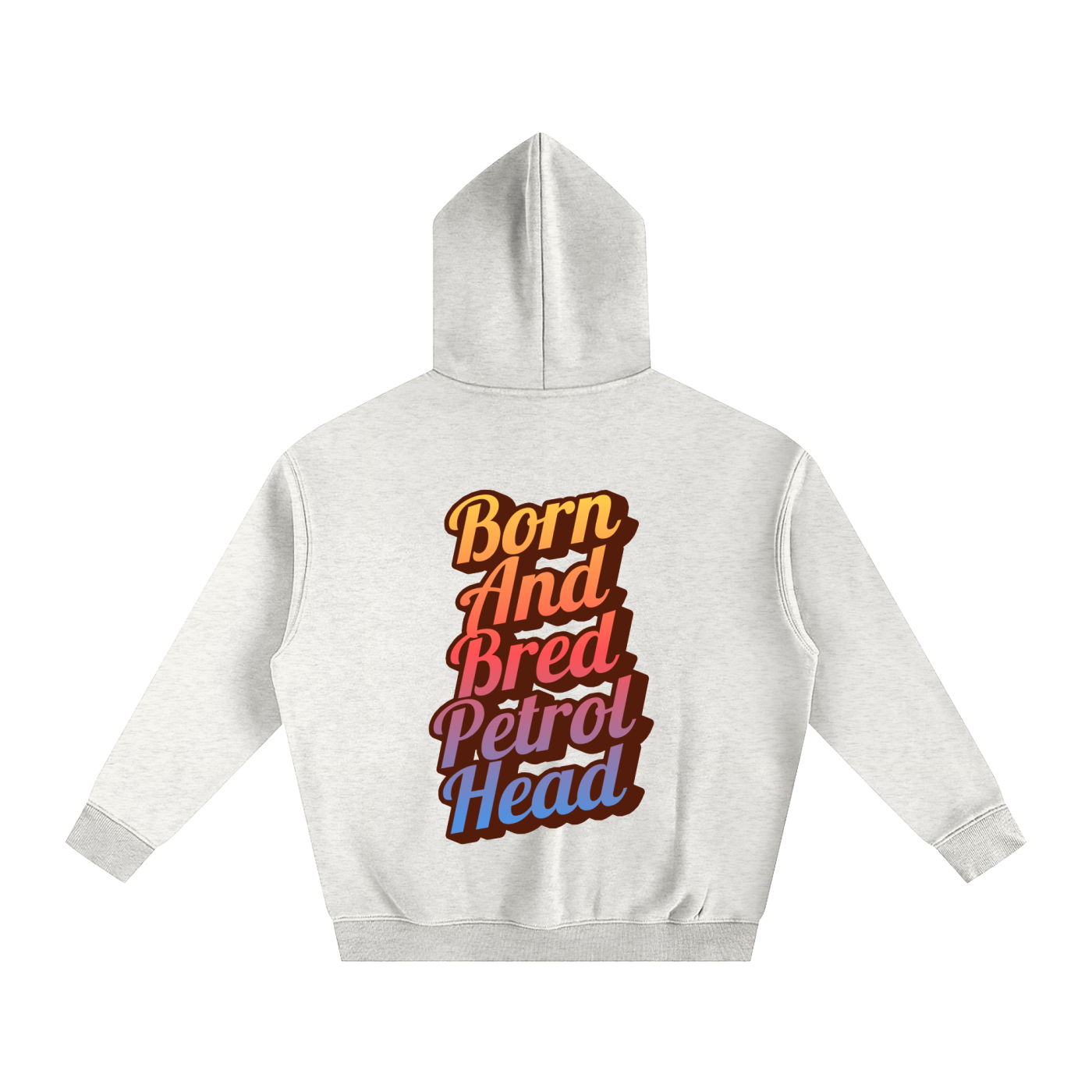 BORN AND BRED PETROL HEAD Oversize Fleeced Hoodie