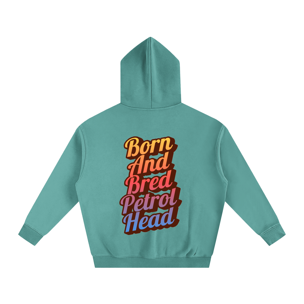 BORN AND BRED PETROL HEAD Oversize Fleeced Hoodie