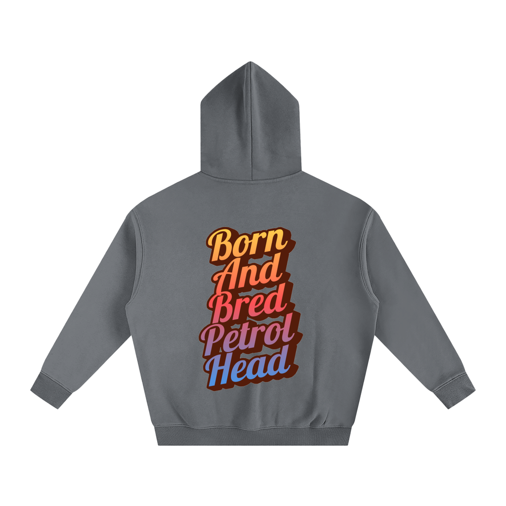 BORN AND BRED PETROL HEAD Oversize Fleeced Hoodie