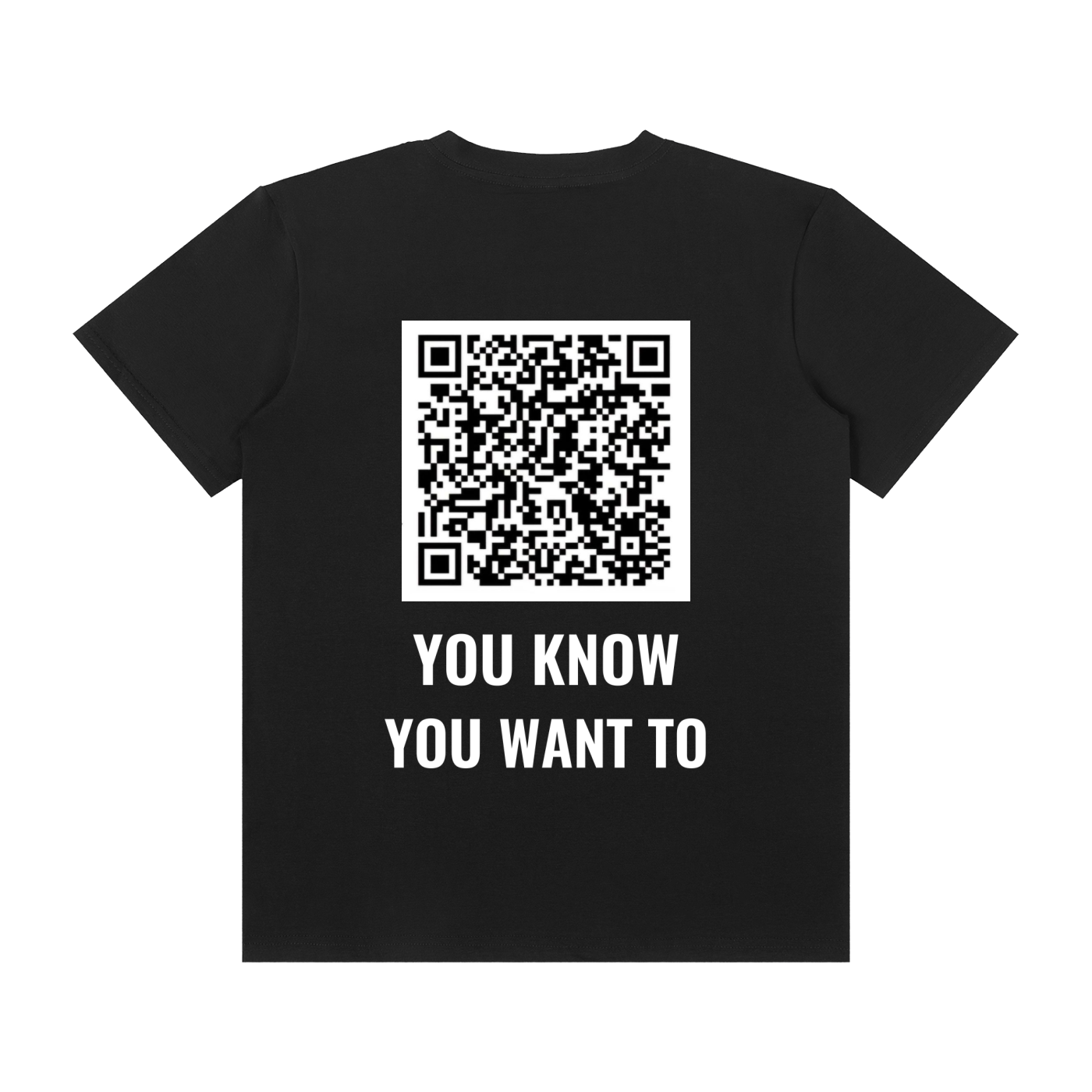 QR CODE Unisex Classic Crew Neck Cotton T-Shirt